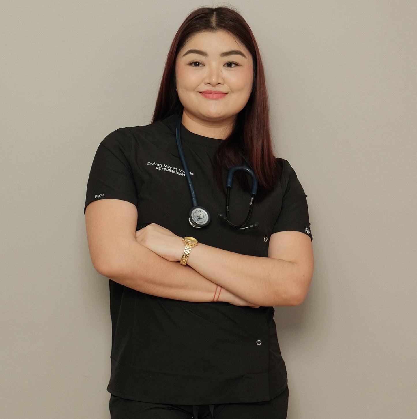 Dogtor Scrub Top Necrotic Black