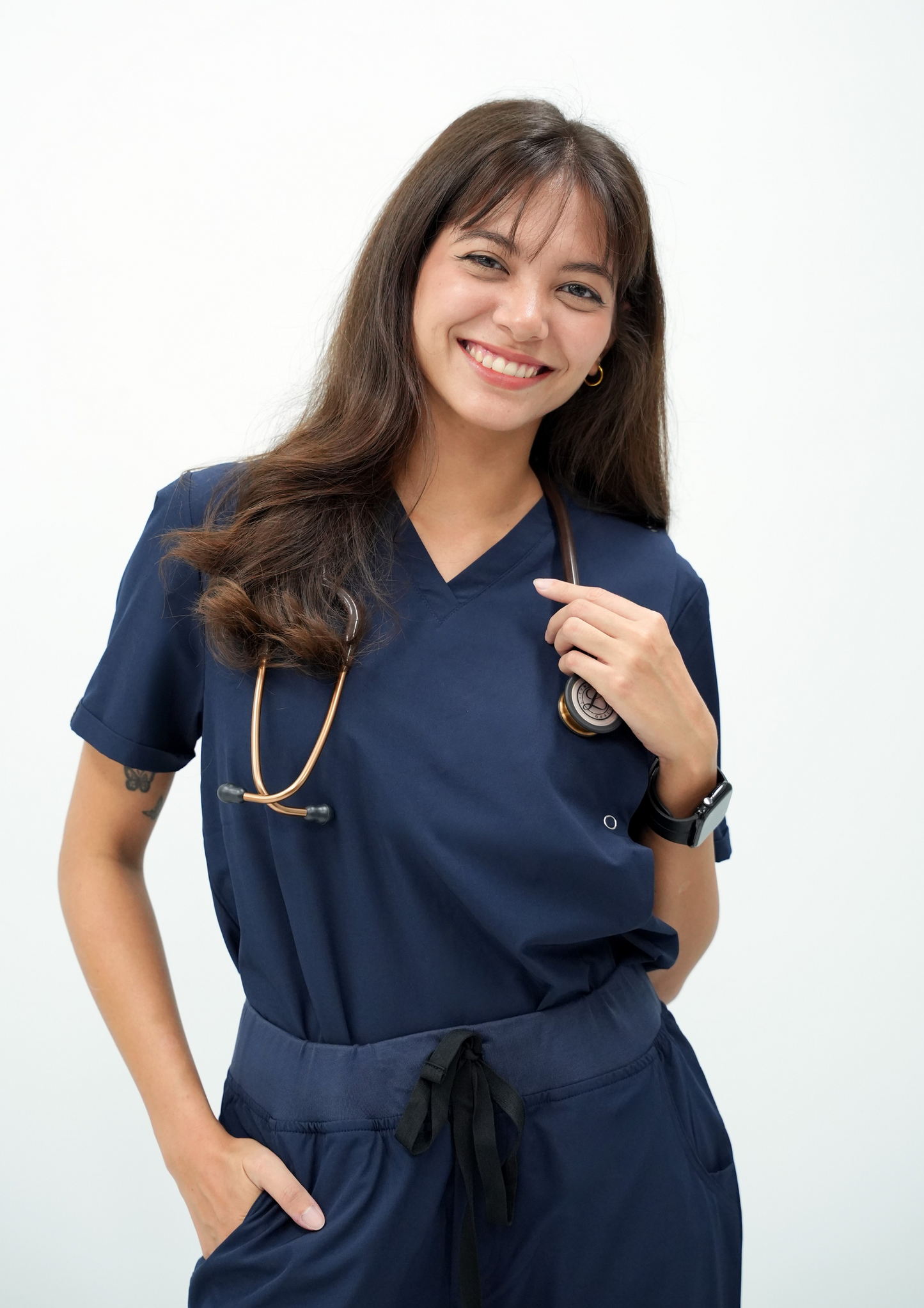 Dogtor Scrub Top V-neck Hypoxia Navy Blue