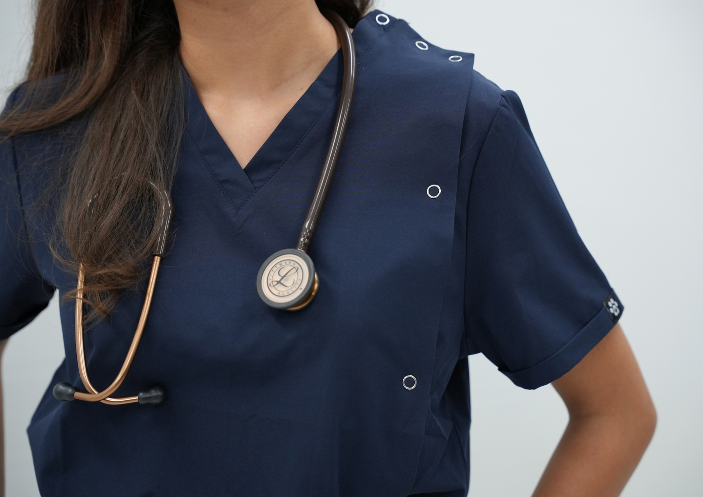 Dogtor Scrub Top V-neck Hypoxia Navy Blue