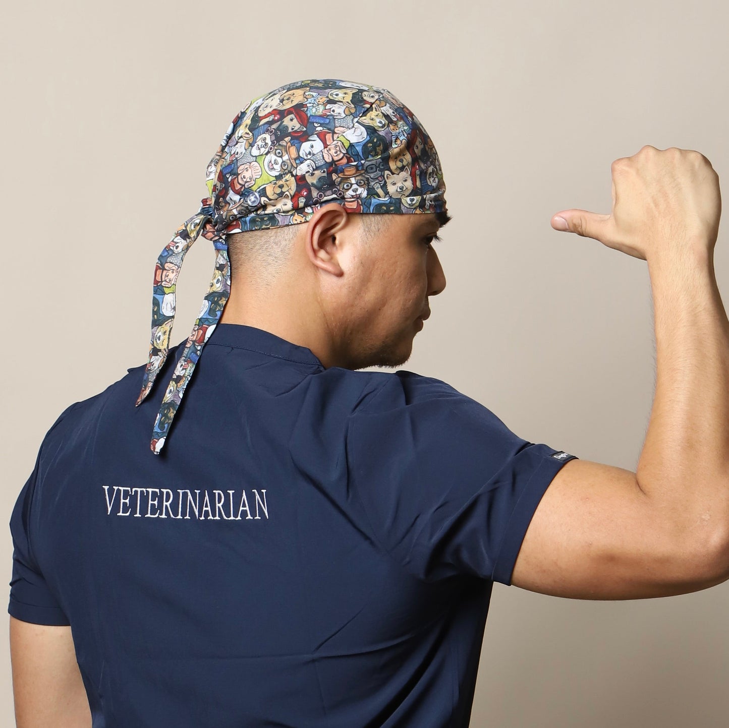 Dogtor Scrub Top Hypoxia Navy Blue